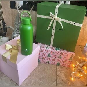 New Kate Spade New York Green Stainless Steel Bottle With Handle